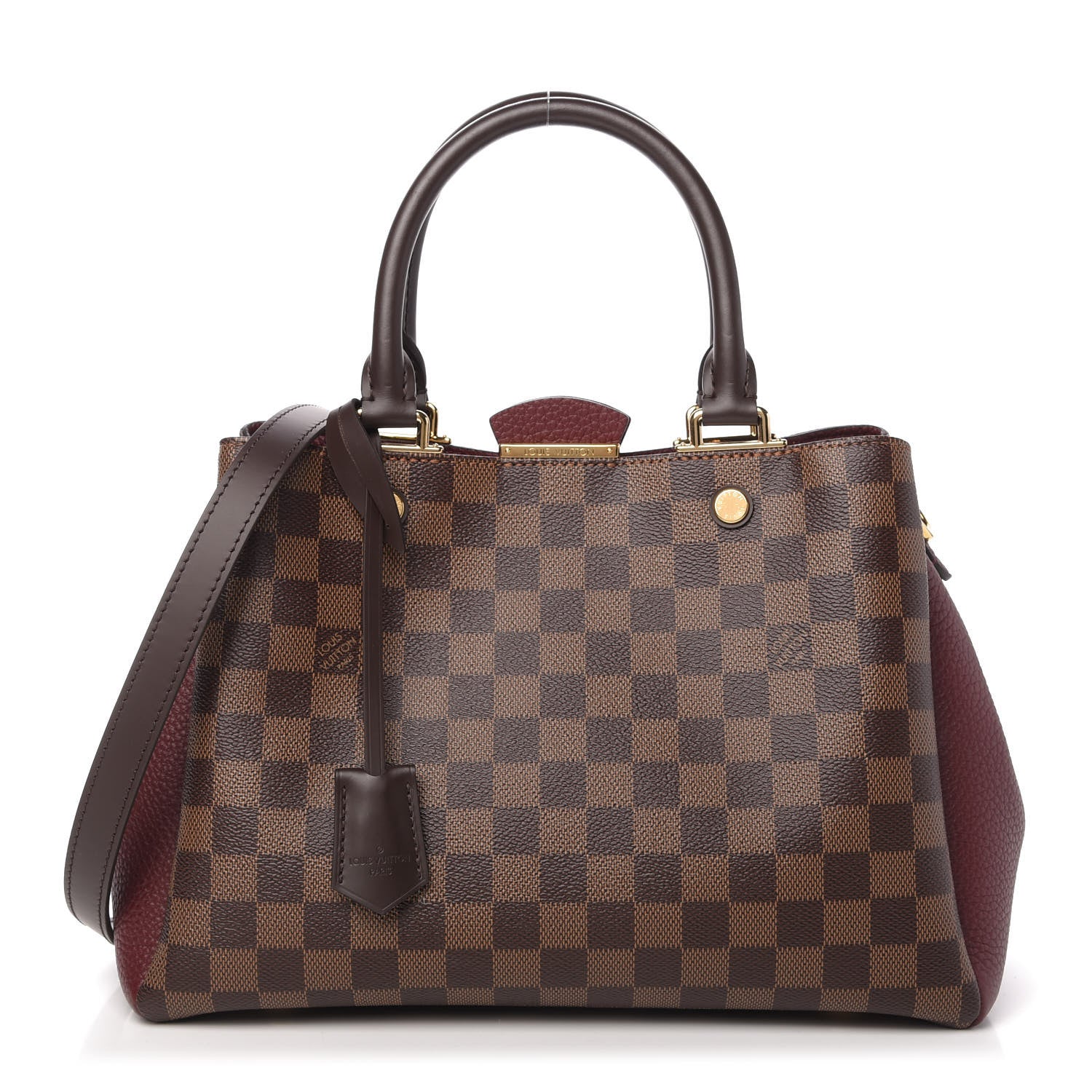 Louis Vuitton Damier Ebene Cuir Taurillon Brittany Bordeaux 1 of 8