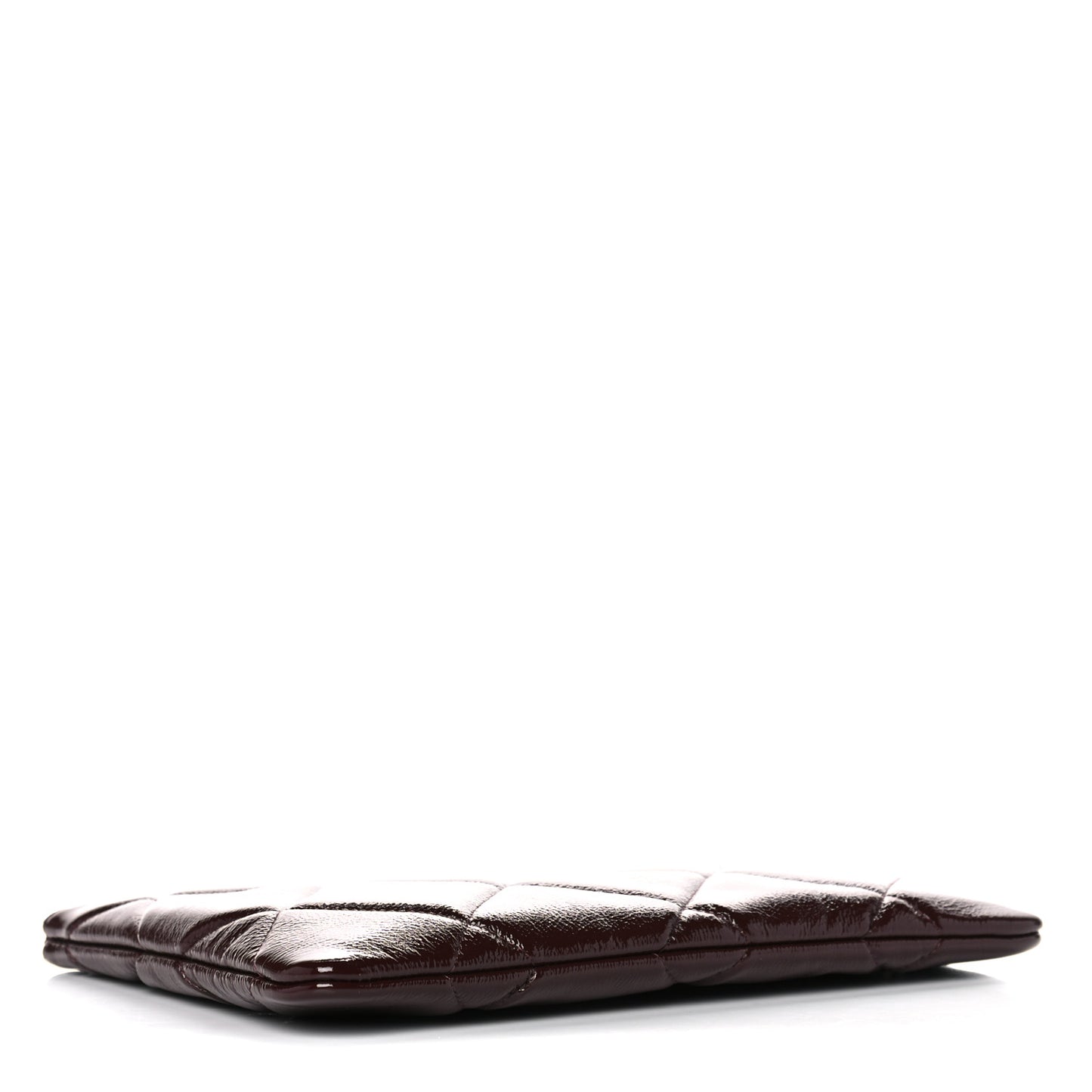 Shiny Crumpled Calfskin Large Chanel 19 Pouch Burgundy