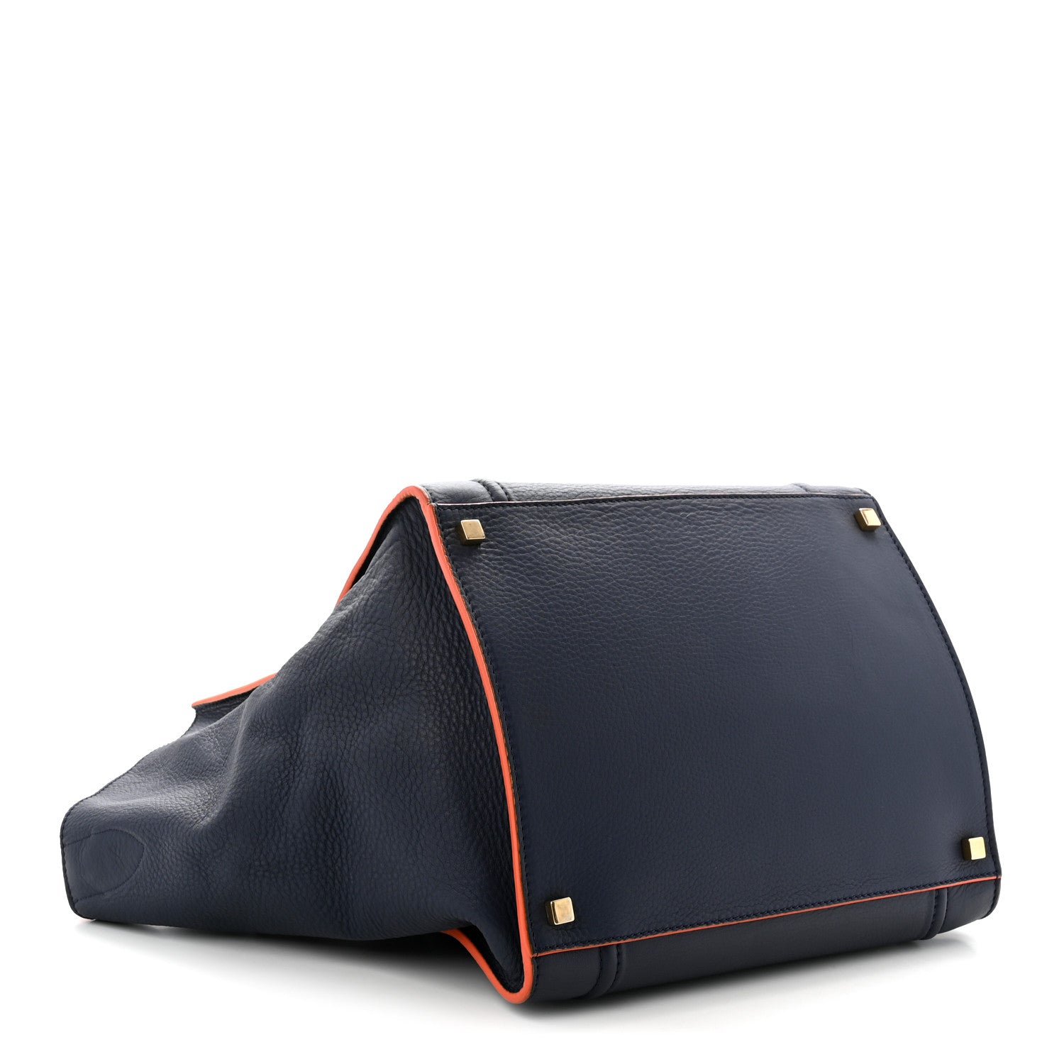 Celine Supple Calfskin Large Phantom Luggage Navy Blue Orange