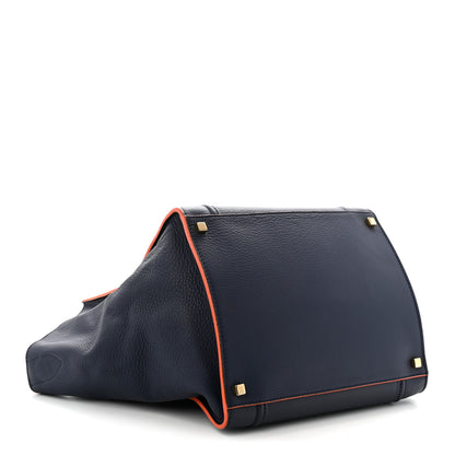 Celine Supple Calfskin Large Phantom Luggage Navy Blue Orange 4 of 11