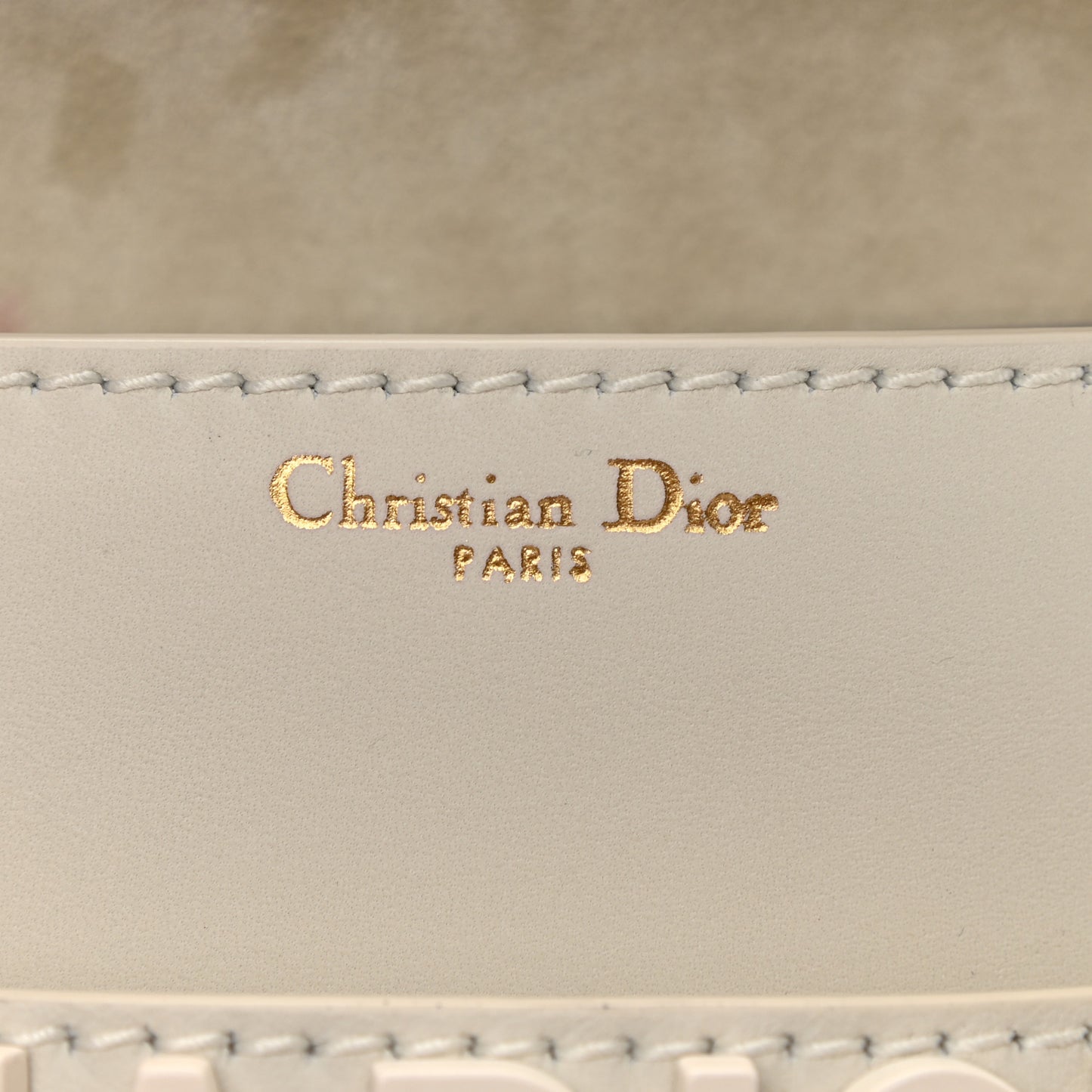 Ultra Matte Calfskin Mini J'Adior Chain Flap Bag White
