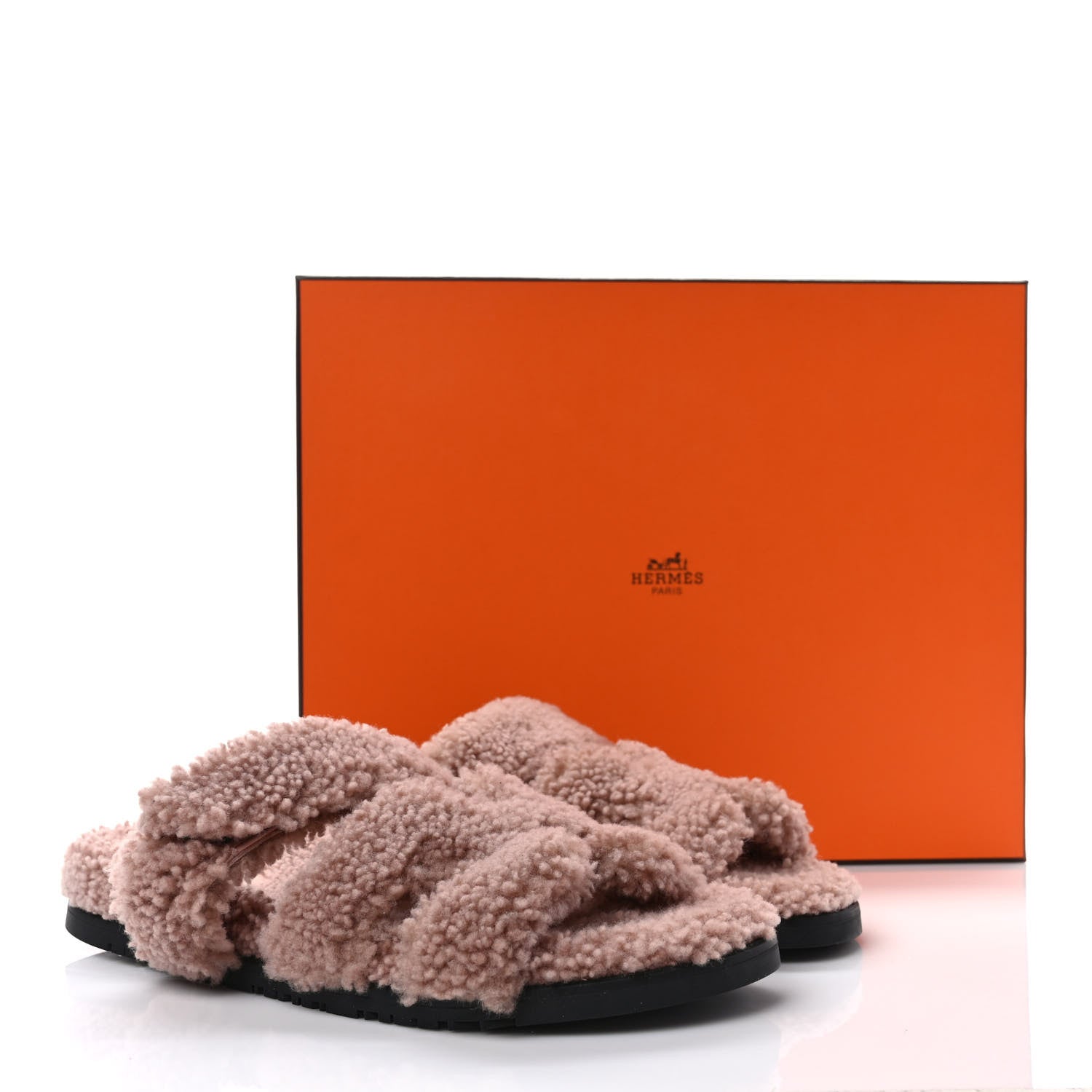 Hermes Woolskin Womens Chypre Sandals 41 Bois De Santal 8 of 8