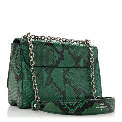 Louis Vuitton Snakeskin Twist Shoulder Bag MM Green 3 of 11