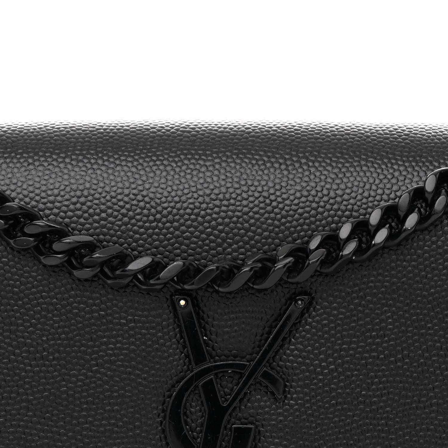 Saint Laurent Grain De Poudre Small Monogram Monochrome Kate Satchel Black 8 of 10