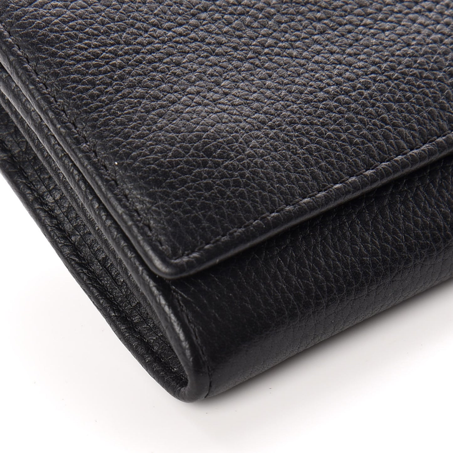 Classic Grain Small Tree Continental Wallet Black