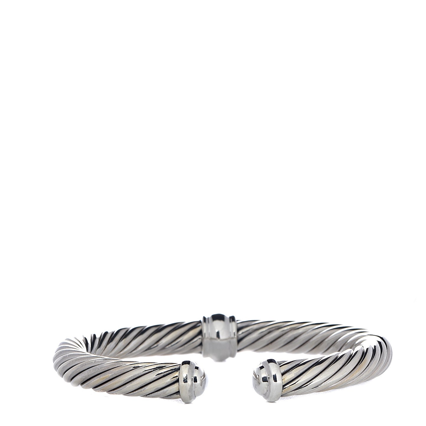 Sterling Silver Blue Sapphire 7mm Cable Classics Station Bracelet