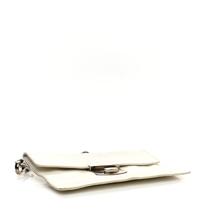 Prada Buffalo Metal Foldover Pushlock Chain Shoulder Bag White 4 of 11