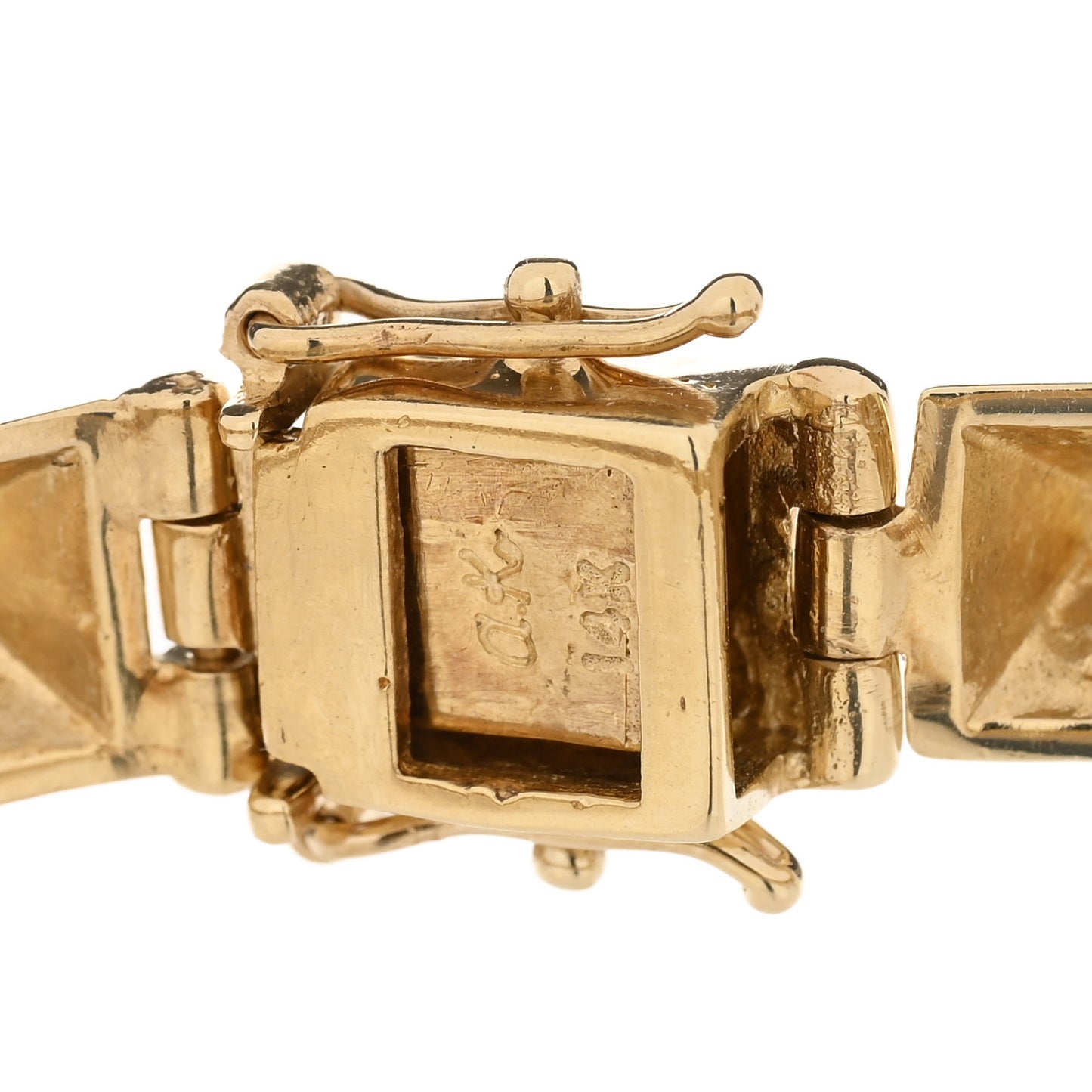 14K Yellow Gold Diamond Medium Spike Bracelet