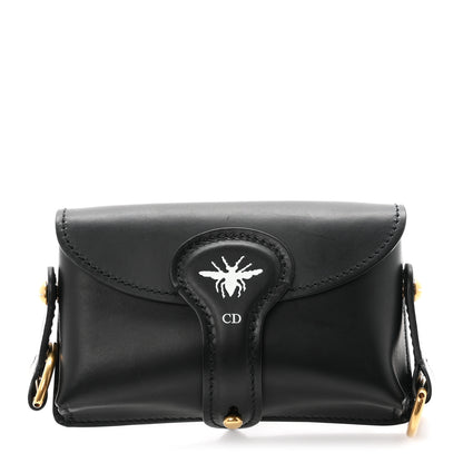 Christian Dior Grained Calfskin D-Bee Shoulder Bag Black 1 of 10