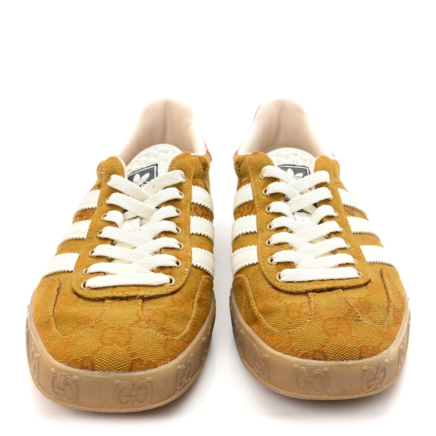 Gucci X ADIDAS Vintage GG Monogram Mens Gazelle Sneakers 7.5 Mid Natural  Nut Off White 1839352 – FASHIONPHILE