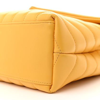 Saint Laurent Calfskin Y Quilted Monogram Small Loulou Chain Satchel Cheddar 10 of 13