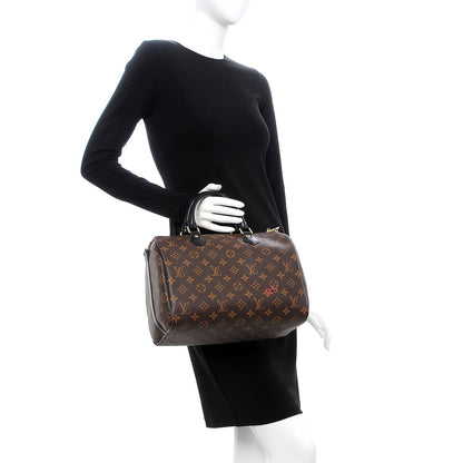 Louis Vuitton Monogram My World Tour Speedy Bandouliere 30 Black 3 of 12