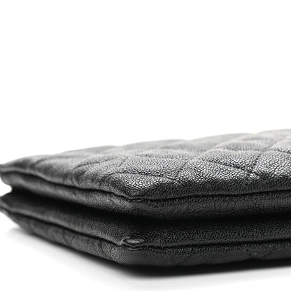 Chanel Caviar Quilted Small Zipped Boy Pouch Black 7 of 9