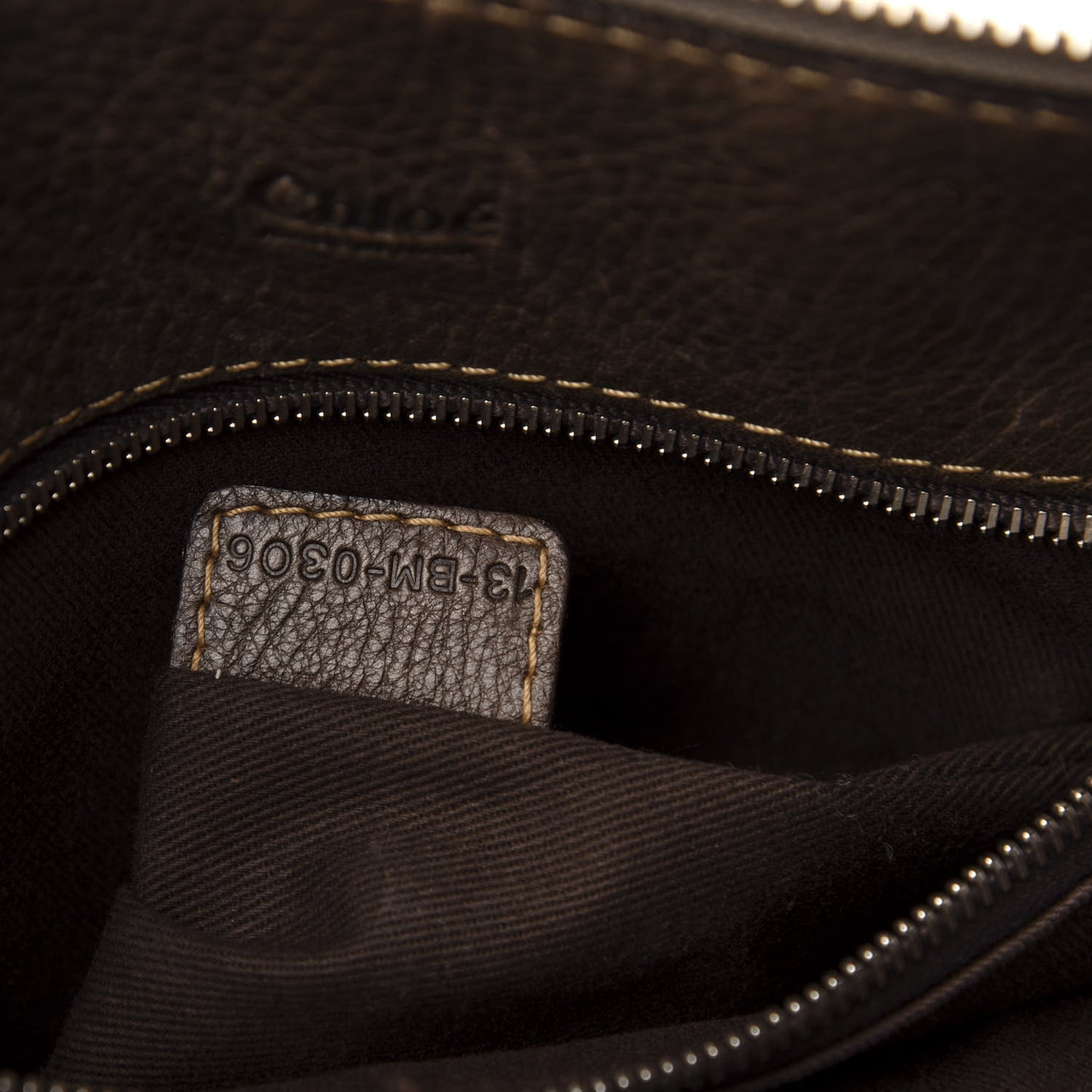Calfskin Edith Satchel Brown