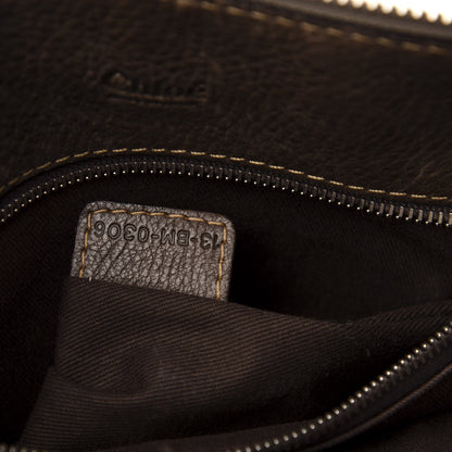 Chloe Calfskin Edith Satchel Brown 7 of 13