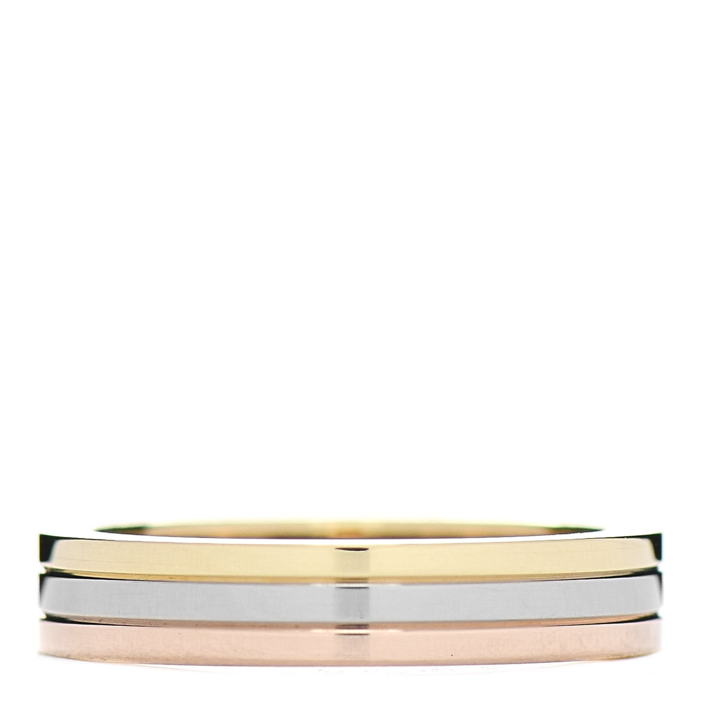 18K Pink White Yellow Gold 3.5mm Vendome Louis Cartier Wedding Band Ring 46 3.75