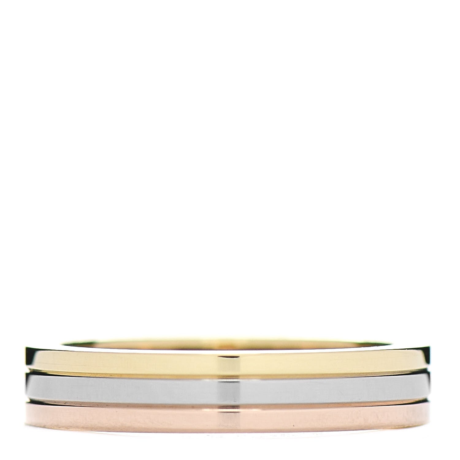 Cartier 18K Pink White Yellow Gold 3.5mm Vendome Louis Cartier Wedding Band Ring 46 3.75 3 of 5