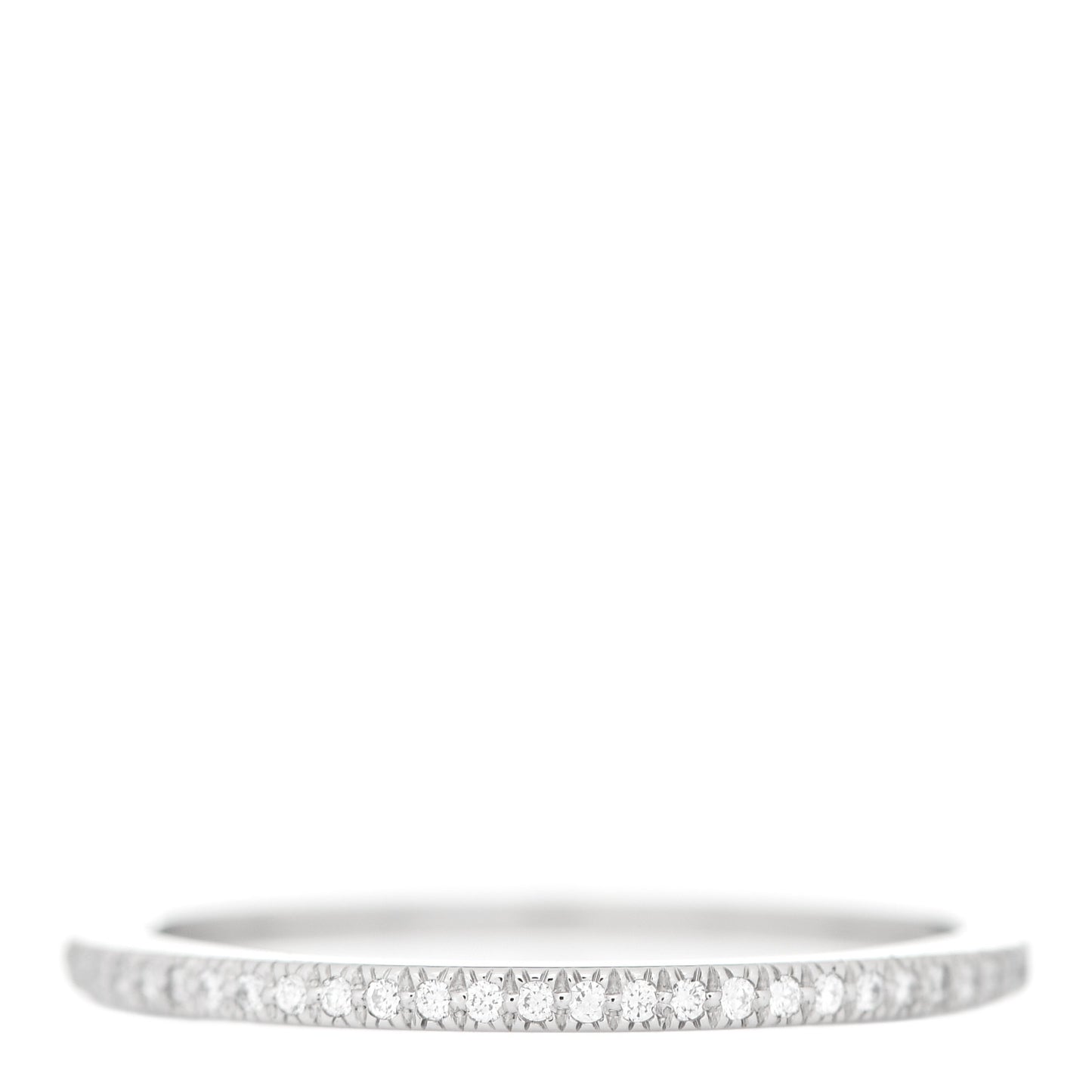 Platinum Diamond Lucida Half Circle Wedding Band Ring 53 6.5