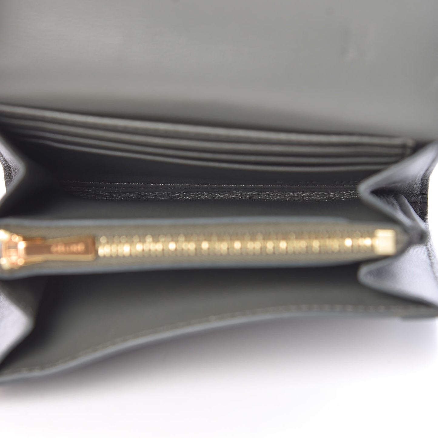 Smooth Calfskin Compact Wallet Smoke