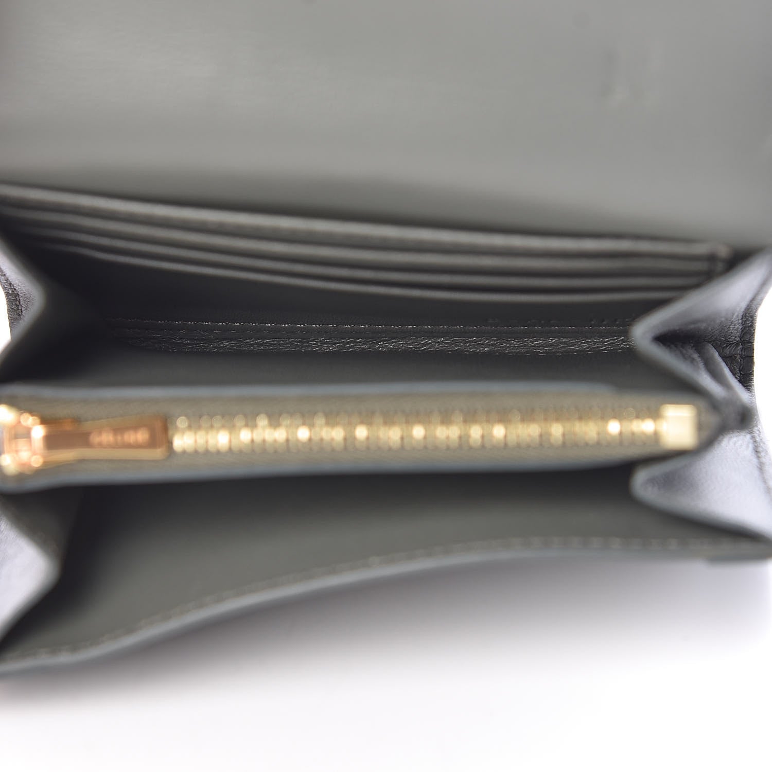 Celine Smooth Calfskin Compact Wallet Smoke 5 of 11