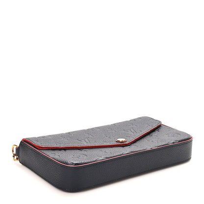 Louis Vuitton Empreinte Pochette Felicie Chain Wallet Marine Rouge 4 of 10