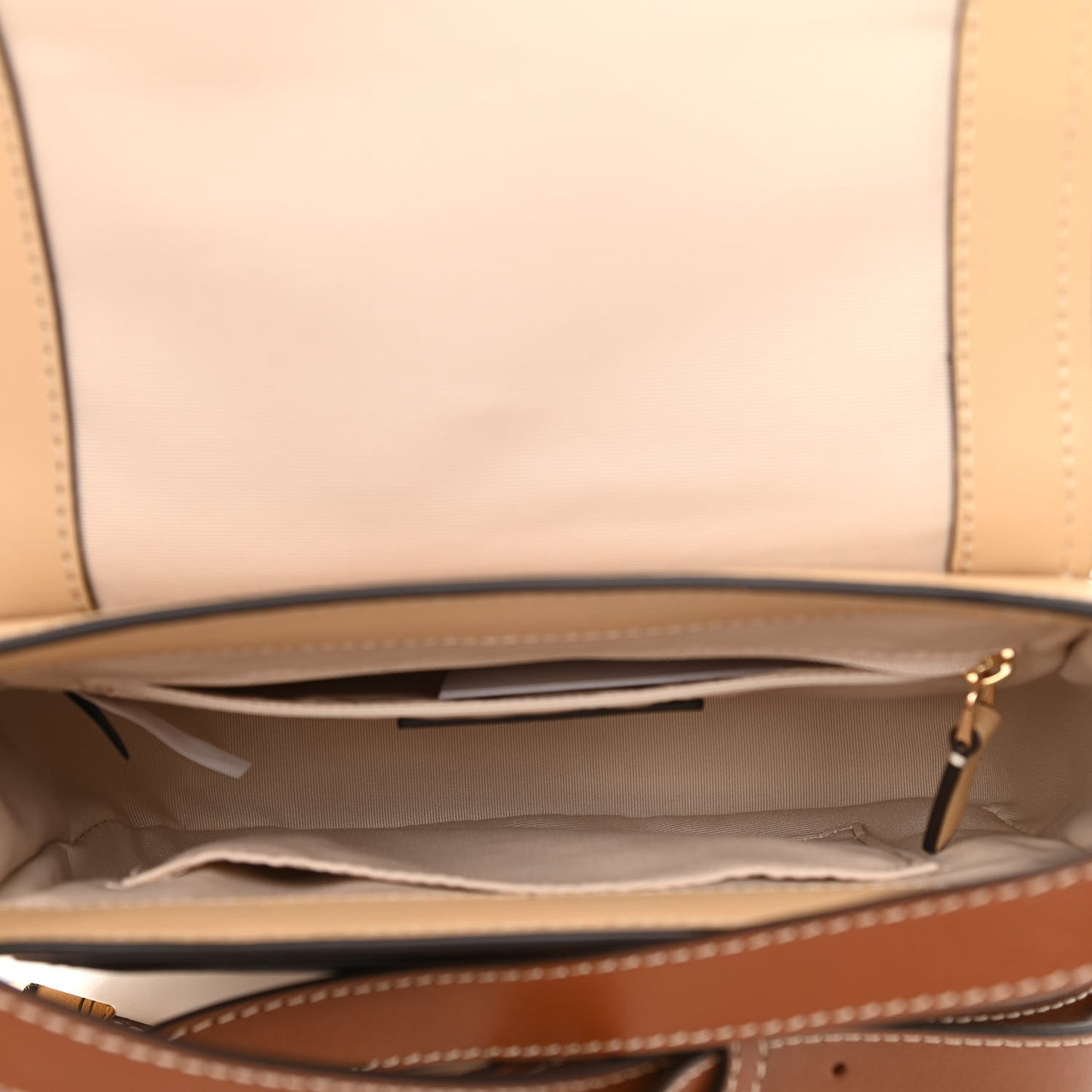 Calfskin Mini Rider Crossbody Beige Brown