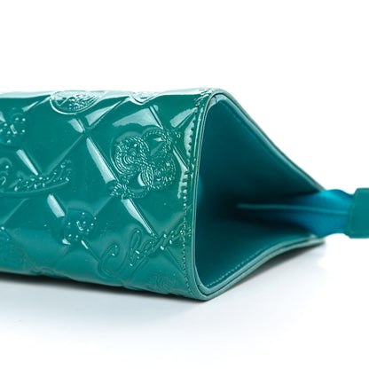 Chanel Patent Calfskin Lucky Symbols Pochette Turquoise 10 of 10