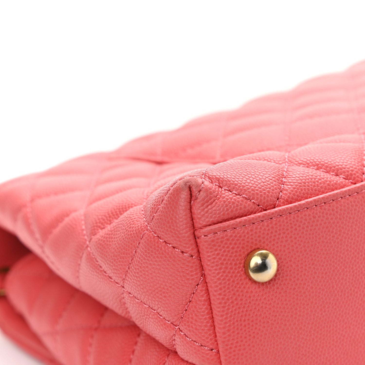 Chanel Caviar Quilted Small Coco Handle Flap Pink 12 of 15