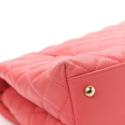 Chanel Caviar Quilted Small Coco Handle Flap Pink 12 of 15