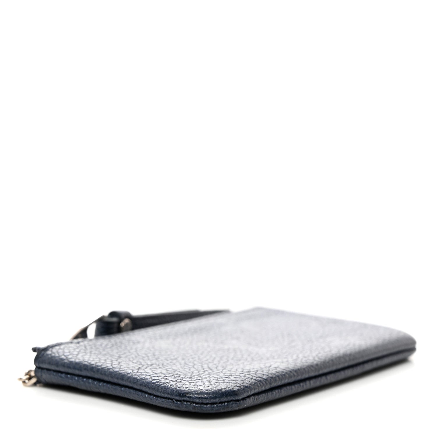 Louis Vuitton LOUIS VUITTON Metallic Empreinte Monogram Giant Key Pouch Navy Nacre 4 of 7