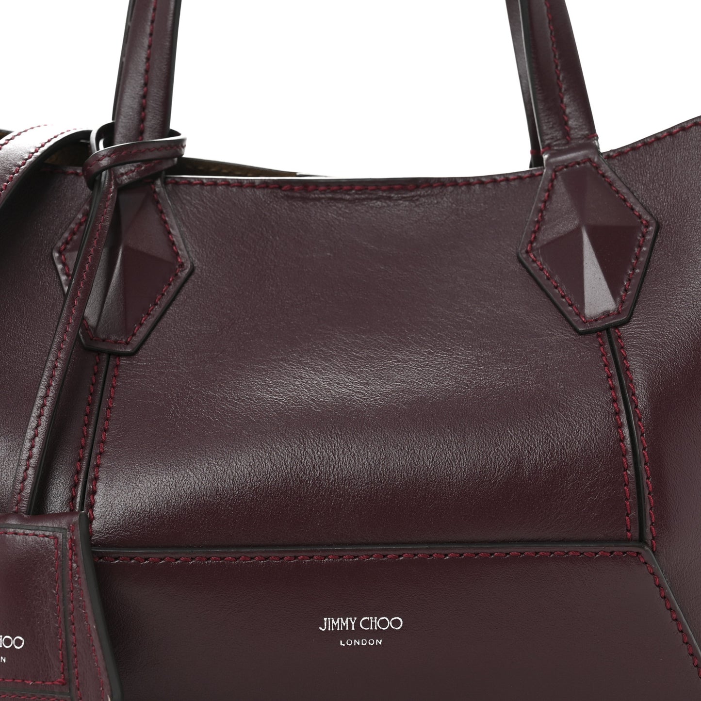 Calfskin Diamond Tote   Granet