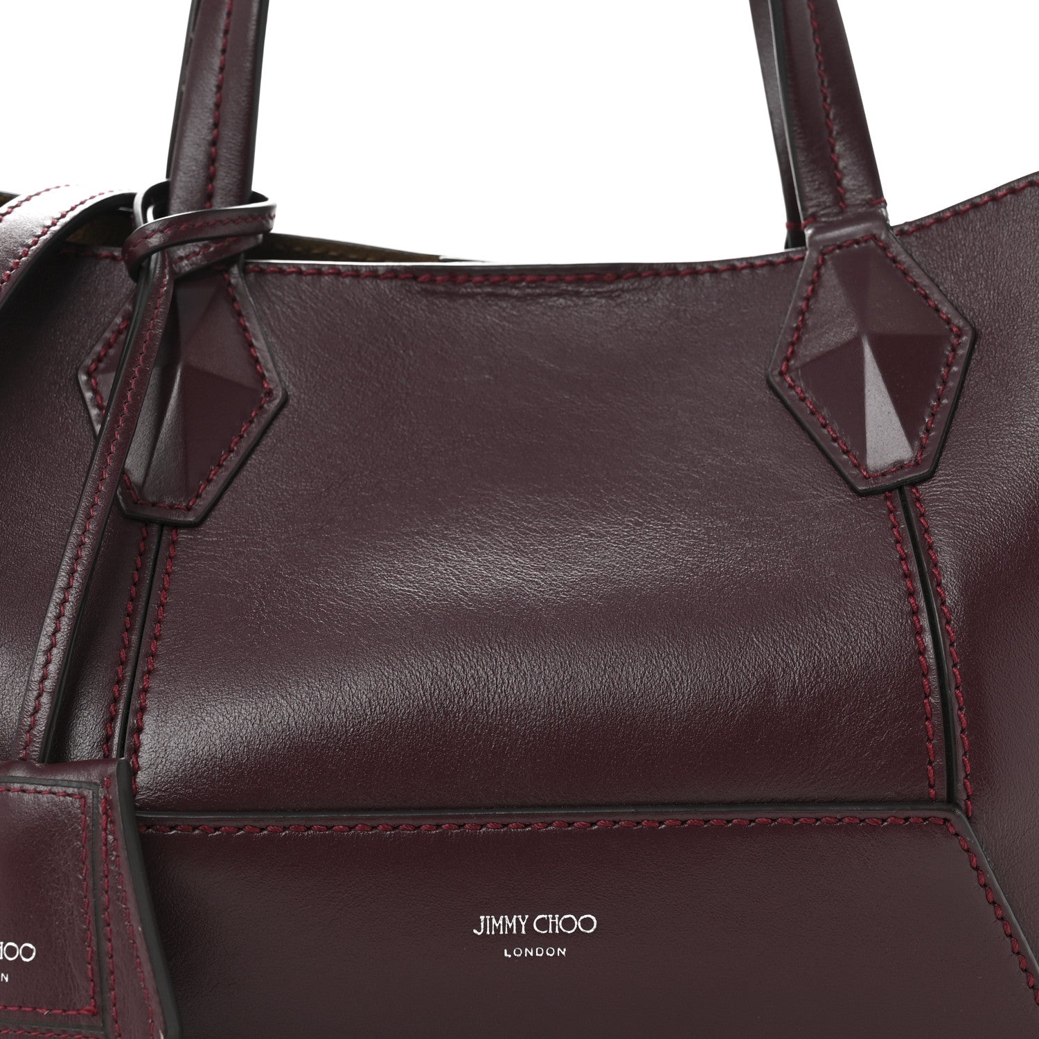 Jimmy Choo Calfskin Diamond Tote   Granet 8 of 11