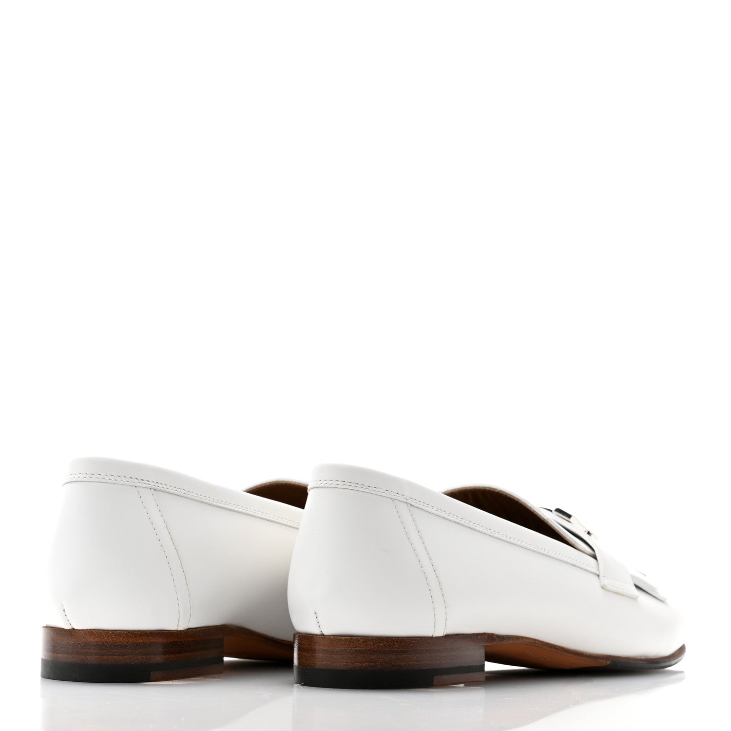 Hermes Calfskin Womens Royal Loafers 36 White 4 of 8