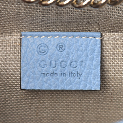 Gucci Dollar Calfskin Small Interlocking G Shoulder Bag Mineral Blue 6 of 9