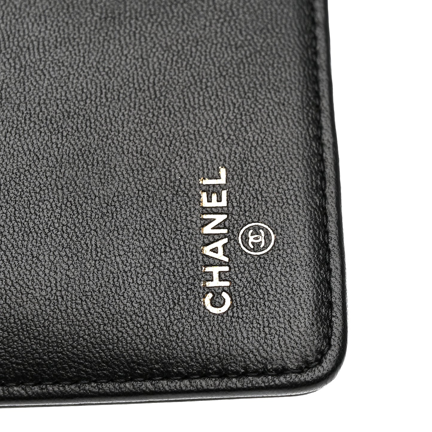 Lambskin Quilted Boy Yen Wallet Black