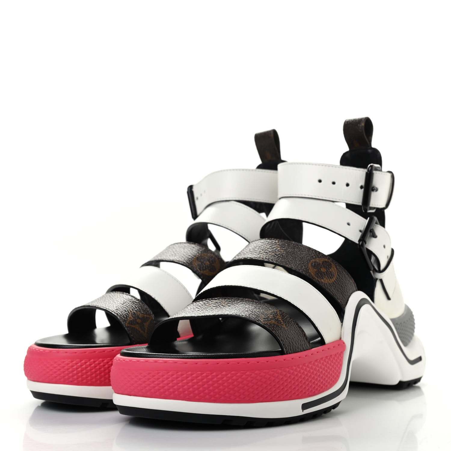 Louis Vuitton Patent Monogram LV Archlight Sandal 38 White 3 of 10