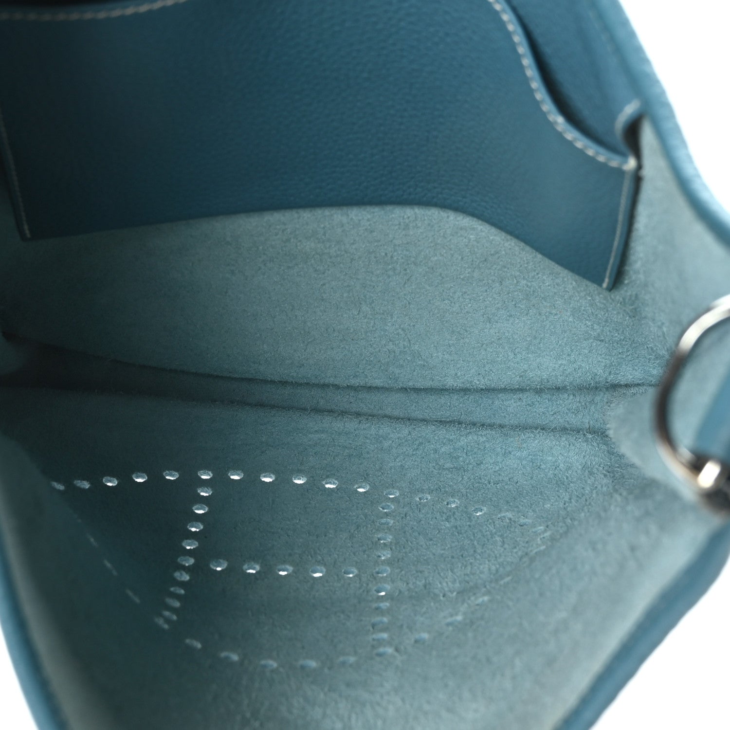 Hermes Taurillon Clemence Evelyne PM Blue Jean 5 of 10