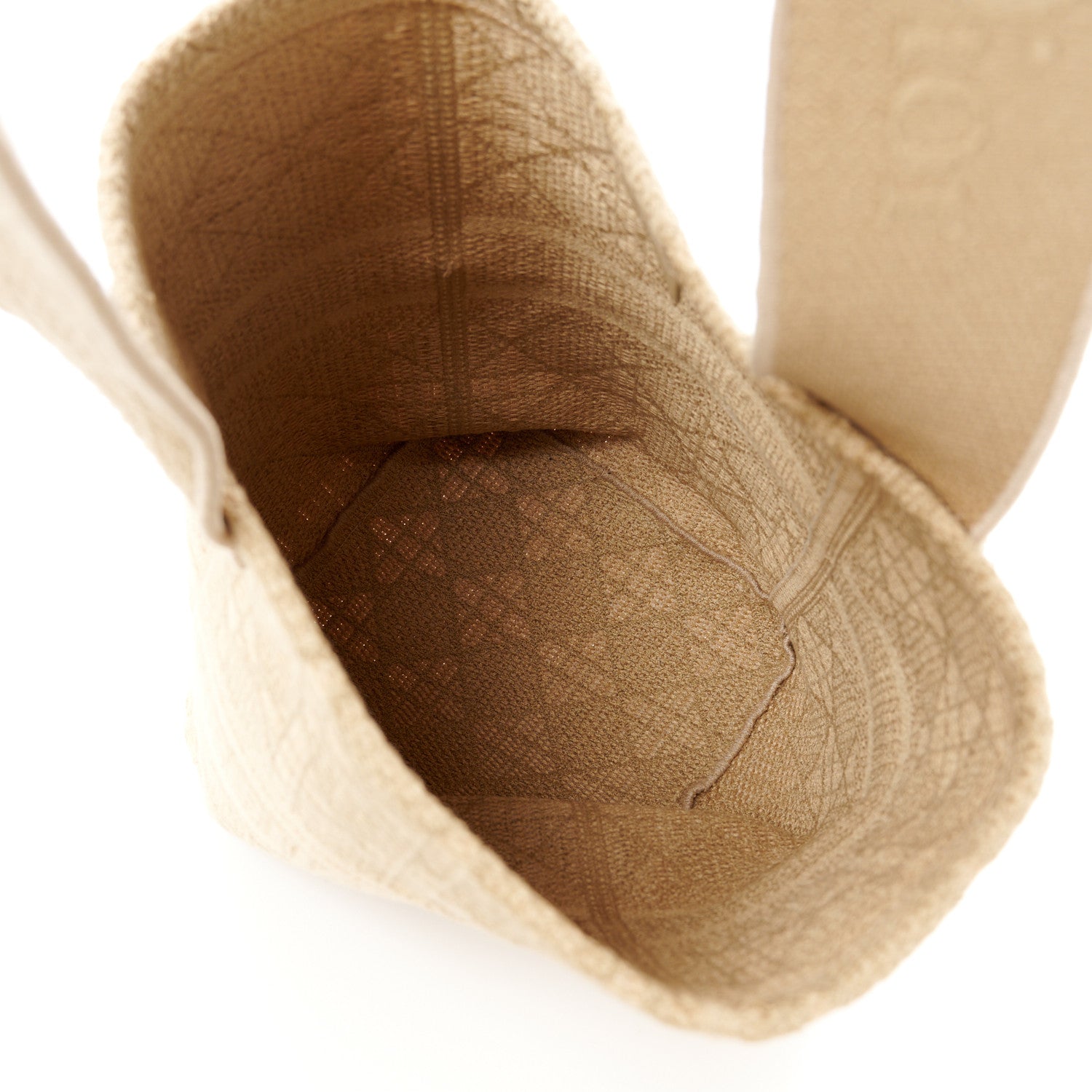 Christian Dior Canvas Embroidered D-Bubble Bucket Bag Beige 5 of 10