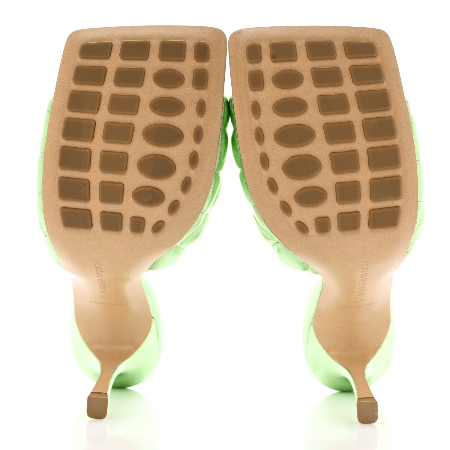 Bottega Veneta Metallic Nappa Reflection Matelasse Padded Mule Sandals 41 Pistachio 5 of 9