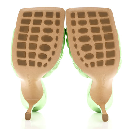Bottega Veneta Metallic Nappa Reflection Matelasse Padded Mule Sandals 41 Pistachio 5 of 9