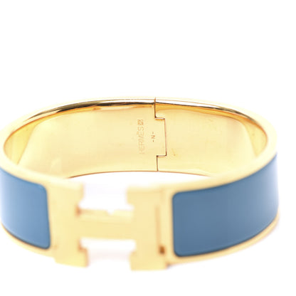 Hermes Enamel Wide Clic Clac H Bracelet GM Bleu 4 of 5
