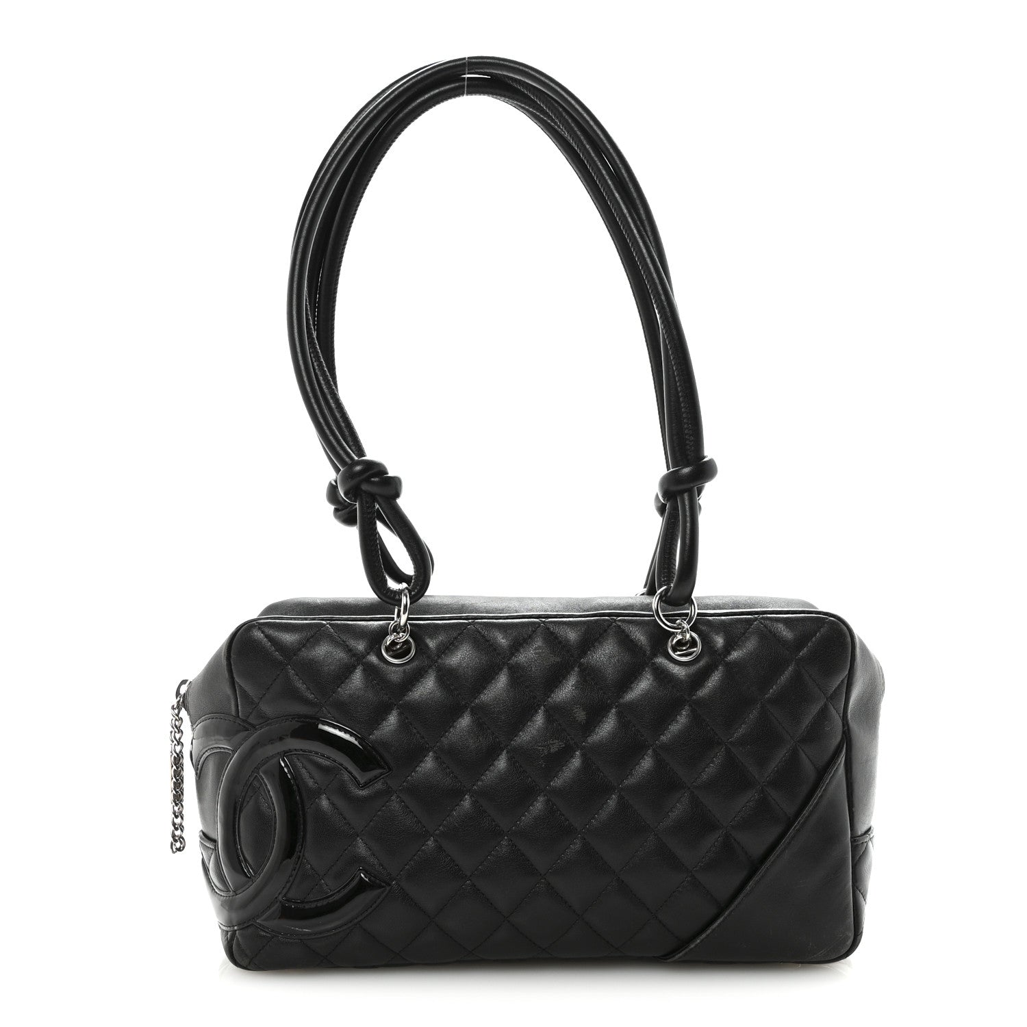 Chanel Calfskin Quilted Large Cambon Bowler Black 1 of 10