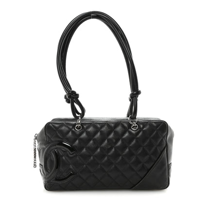 Chanel Calfskin Quilted Large Cambon Bowler Black 1 of 10