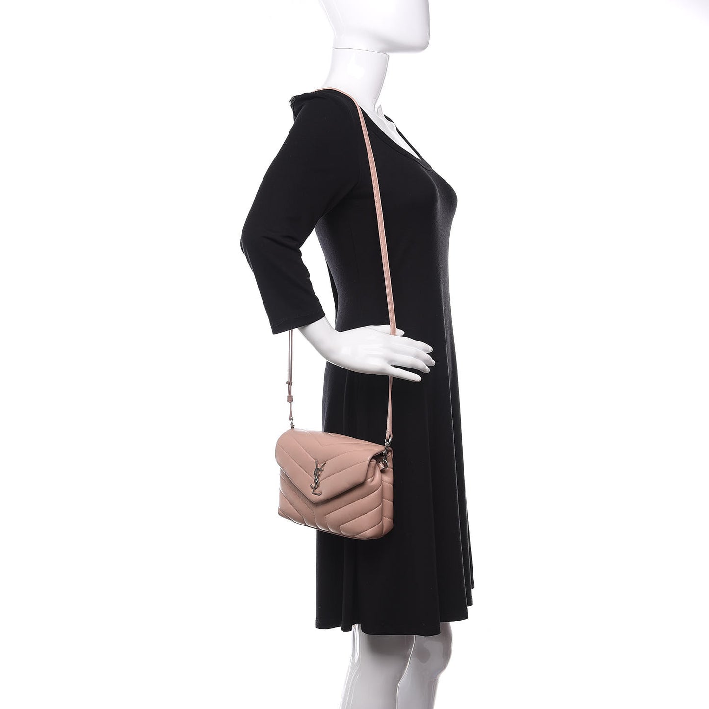 Calfskin Y Quilted Monogram Toy Loulou Crossbody Bag Tender Pink