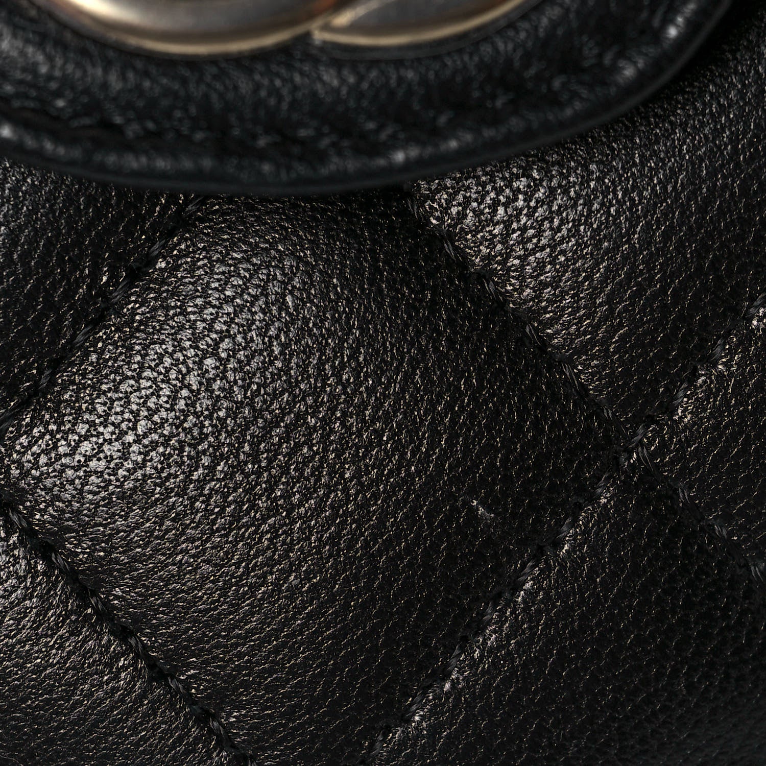 Chanel Lambskin Quilted CC In Love Heart Clutch With Chain Black 13 of 14