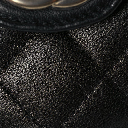Chanel Lambskin Quilted CC In Love Heart Clutch With Chain Black 13 of 14