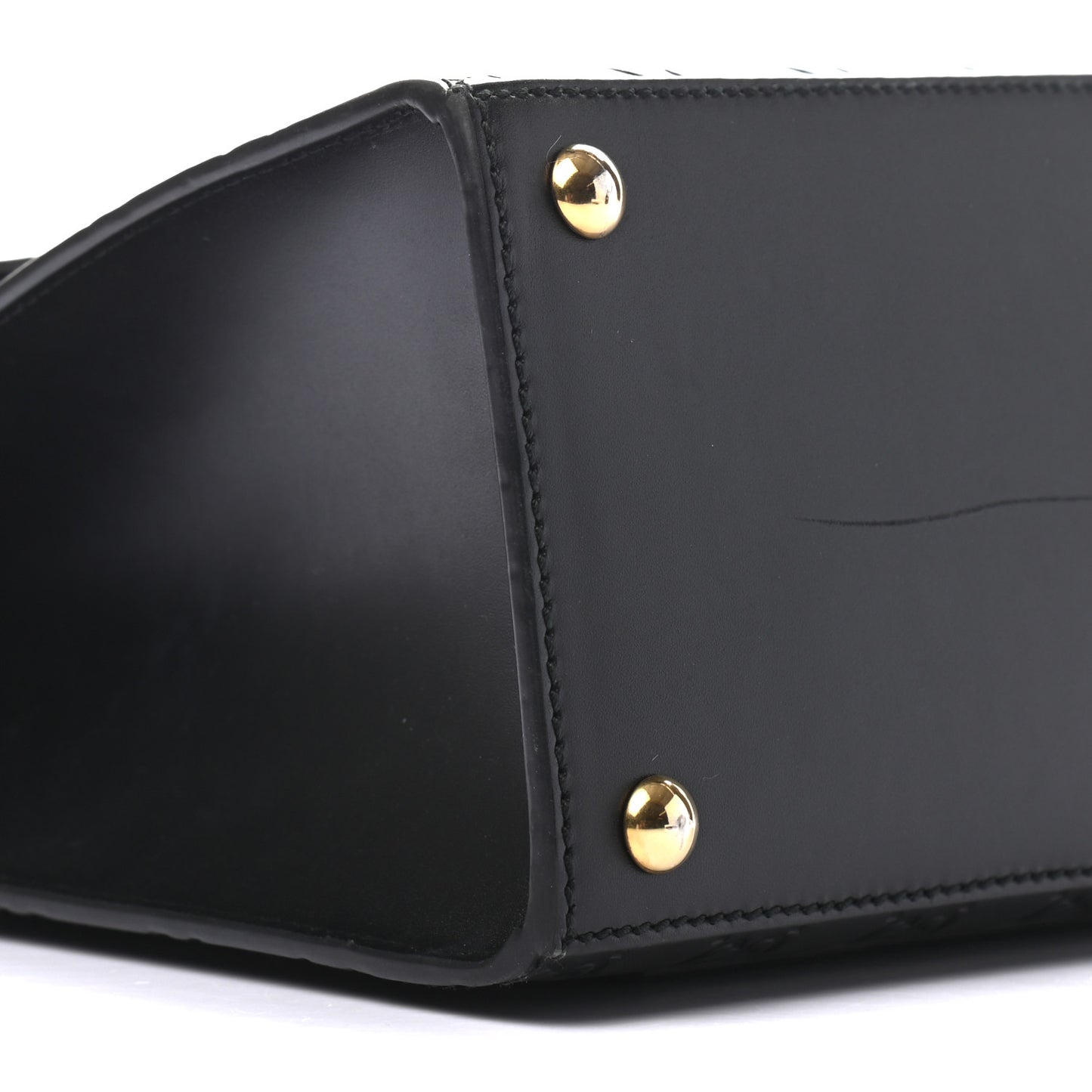 Guccissima Signature Small Padlock Top Handle Bag Black