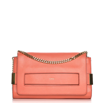 Chloe Lambskin Medium Elle Chain Clutch Coral Pop 1 of 8