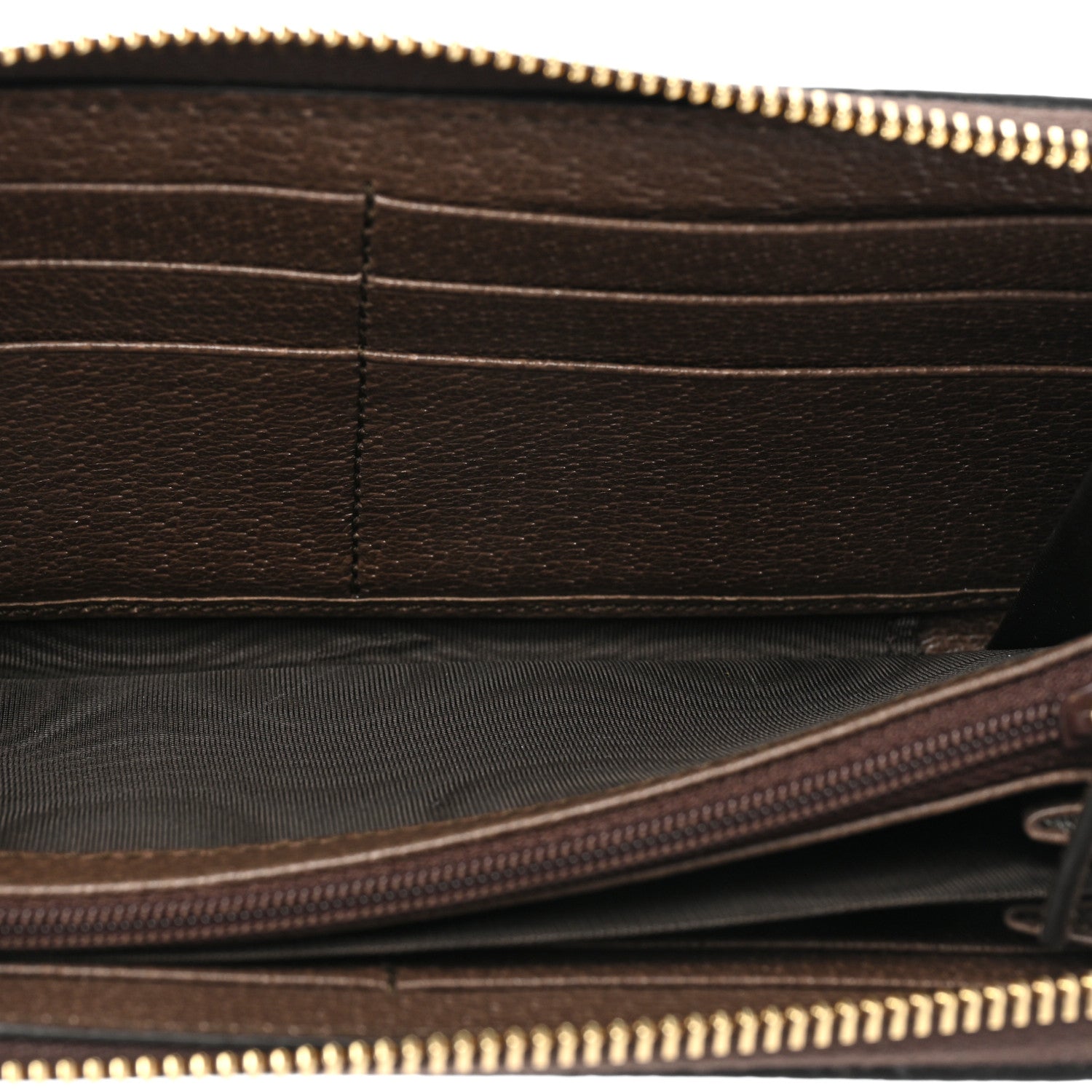 Gucci GG Supreme Monogram Web Ophidia Zip Around Wallet Brown 8 of 11