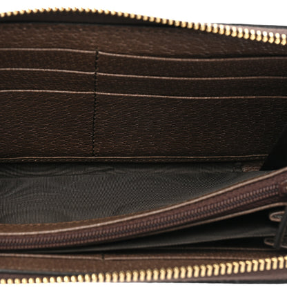 Gucci GG Supreme Monogram Web Ophidia Zip Around Wallet Brown 8 of 11